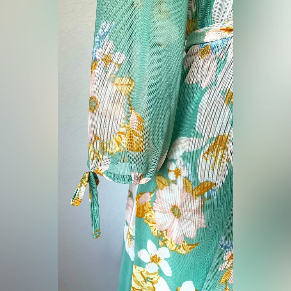 Allison Brittney mint green floral dress - Picture 4 of 5